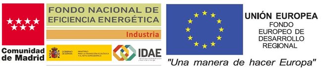 PROYECTO ACOGIDO A LA CONVOCATORIA DE AYUDAS PARA ACTUACIONES DE EFICIENCIA ENERGÉTICA EN PYME Y GRAN EMPRESA DEL SECTOR INDUSTRIAL DE LA COMUNIDAD DE MADRID